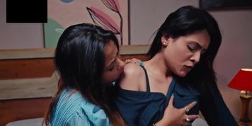 Indian horny MILF bhabhi watching lesbian sex web series hot scenes (edited & music added)