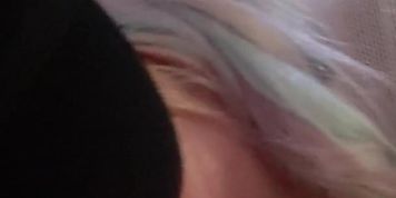 Cute spun out slut gagging on cock after hitting the pipe