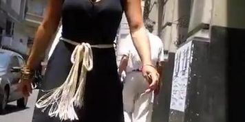 Busty MILF black dress