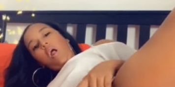 Cute Brown Ebony Teen on Camera
