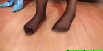 Thin hottie Sharon nylon pantyhose fetish sex (Promesita)